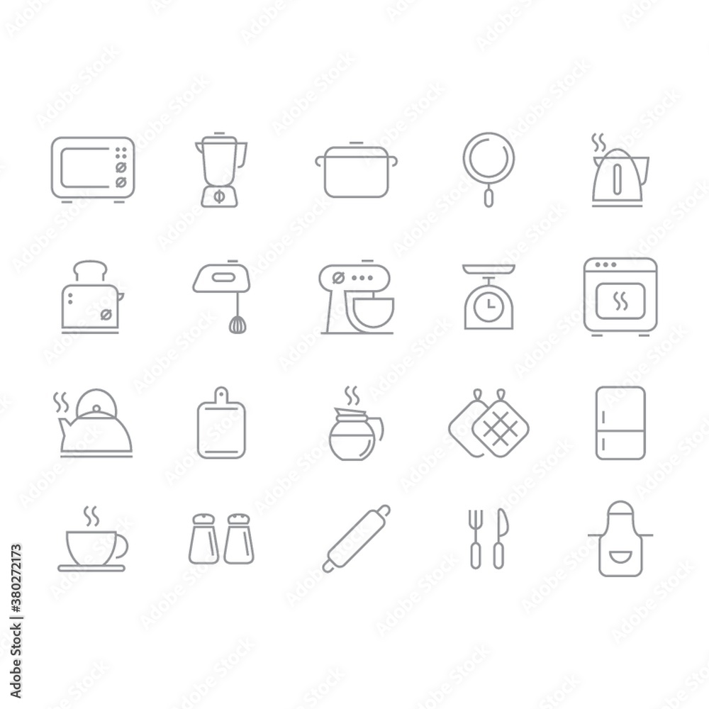 collection of kitchen icons collection of kitchen icons