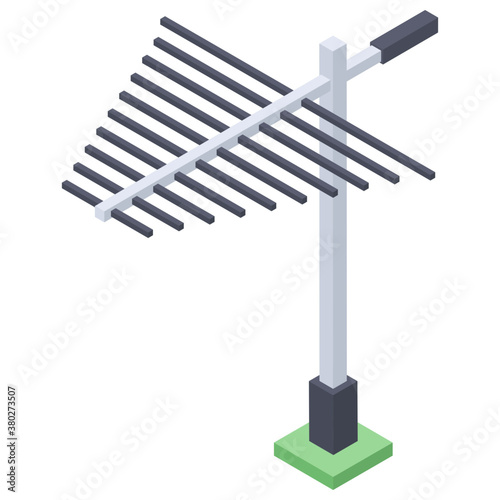 
Antenna icon design, isometric vector 
