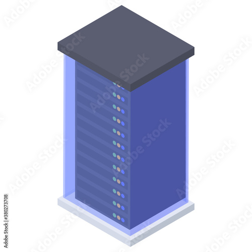 
Isometric icon of datacenter 
