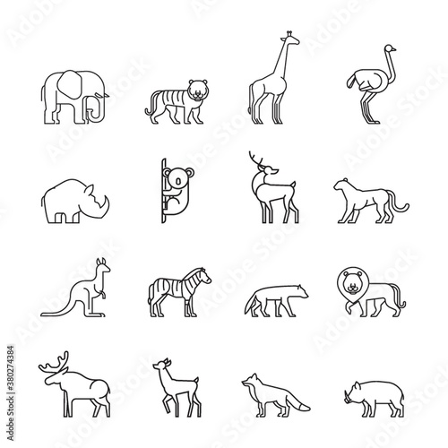 set of animal icons