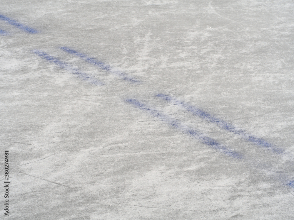 Obraz premium Ice hockey rink markings, winter sport background