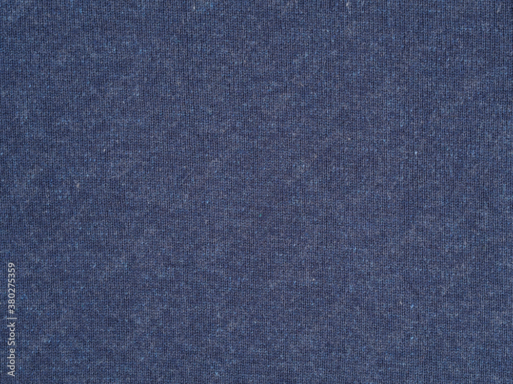 Blue knitted fabric texture background