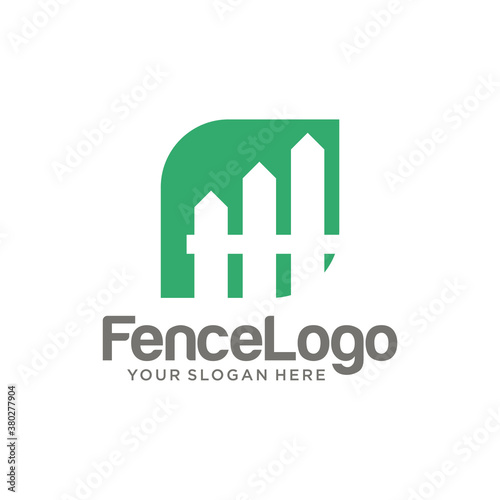 Modern Fence logo design Vector template