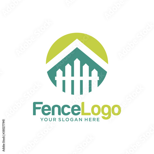 Modern Fence logo design Vector template