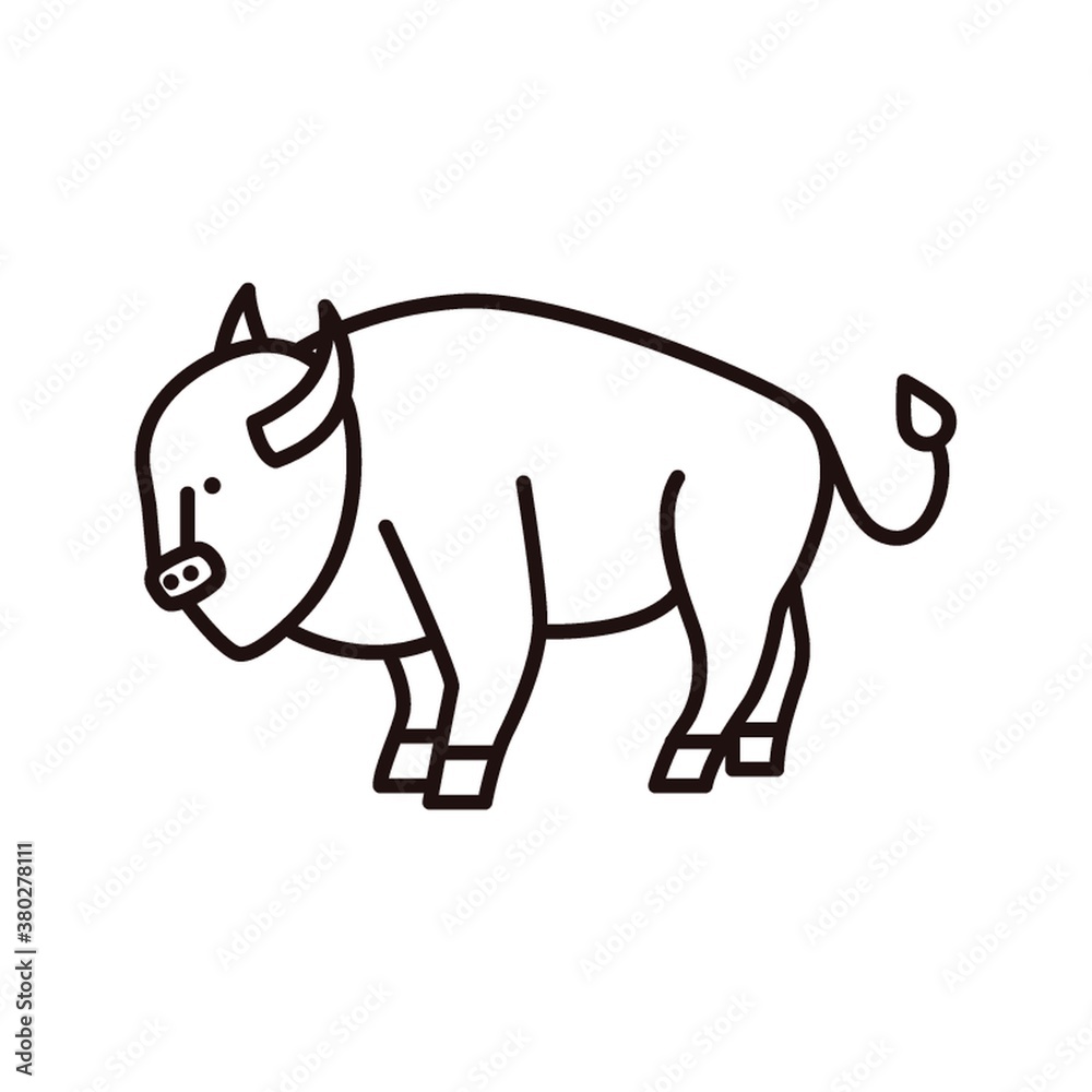 Fototapeta premium Bison icon