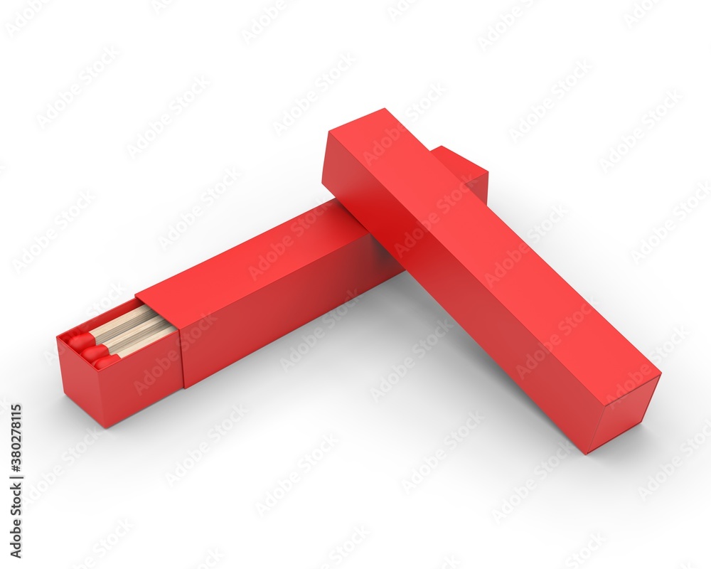 Blank promotional matchbox for branding and mockup, 3d render illustration. Blank promotional matchbox for branding and mockup, 3d render illustration.