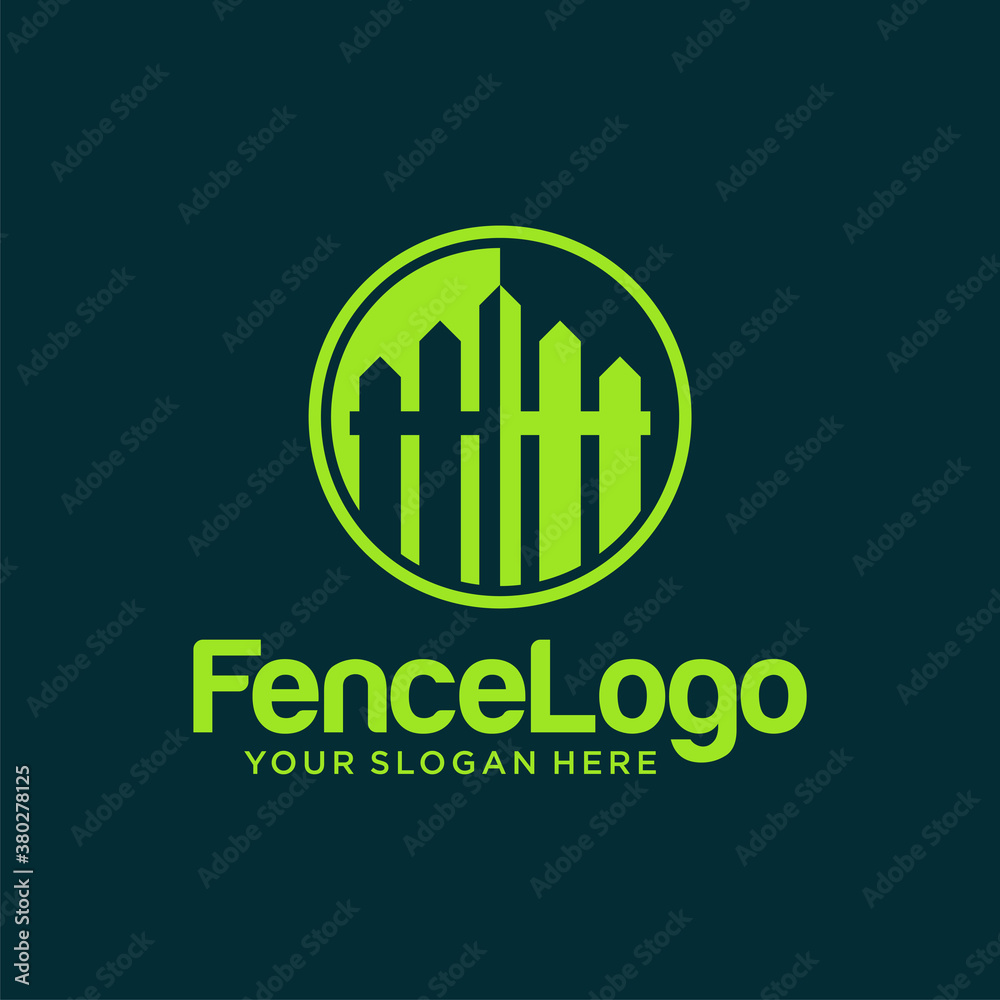 Modern Fence logo design Vector template Stock Vector Adobe Stock