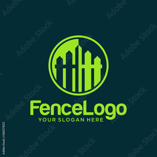 Modern Fence logo design Vector template