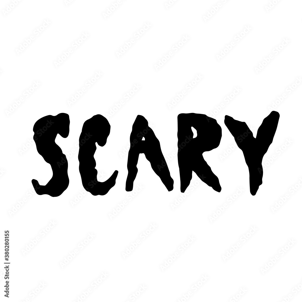 Halloween lettering. Hand drawn Scary Halloween lettering. Hand drawn Scary
