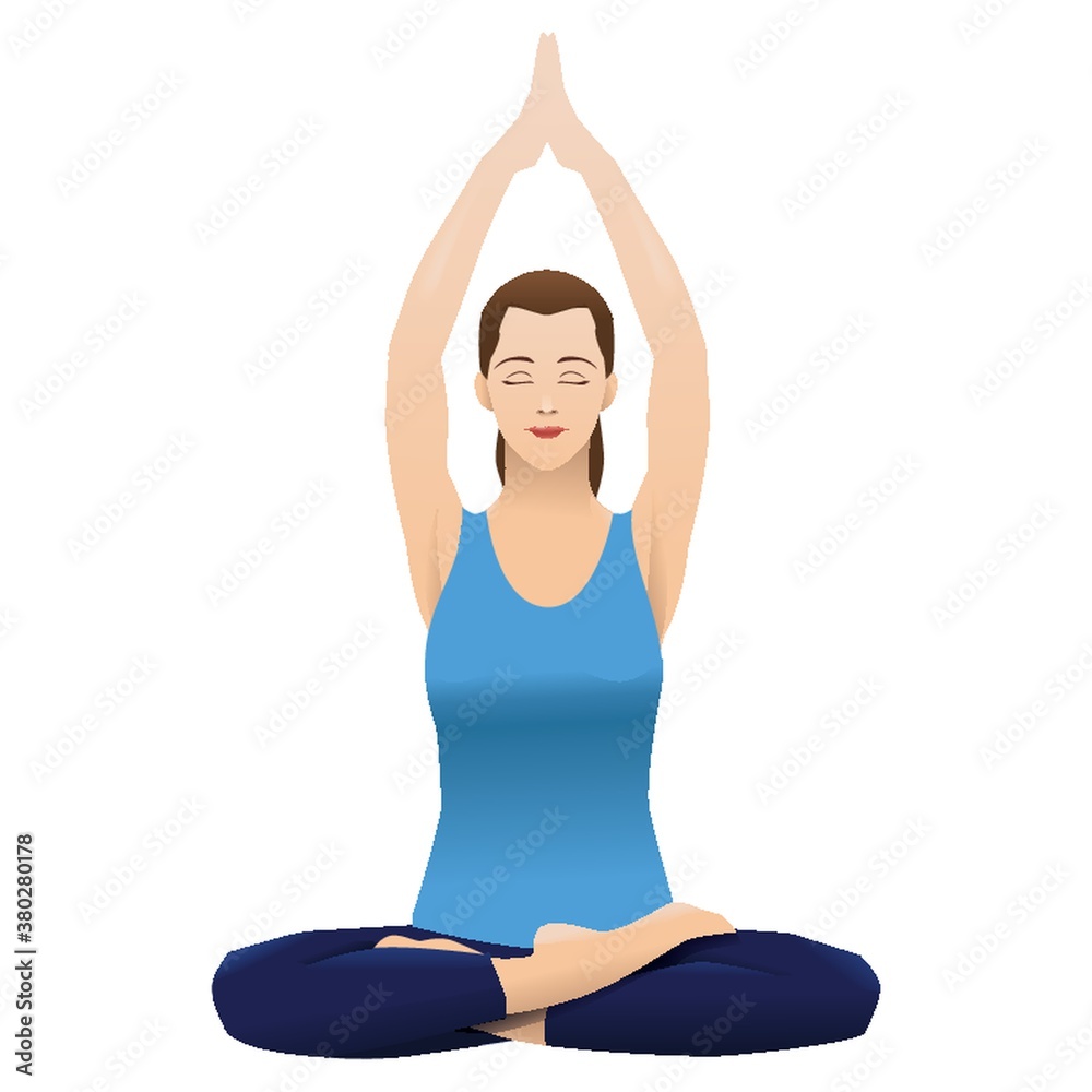 woman practising yoga