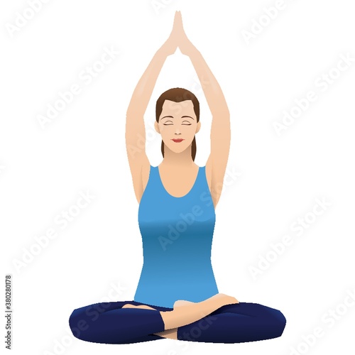 woman practising yoga