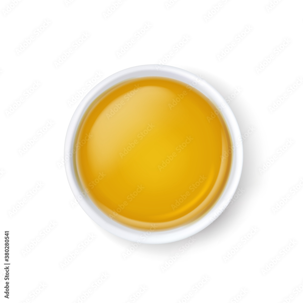 Vector olive or sunflower oil in a white ceramic bowl. Vector olive or sunflower oil in a white ceramic bowl.