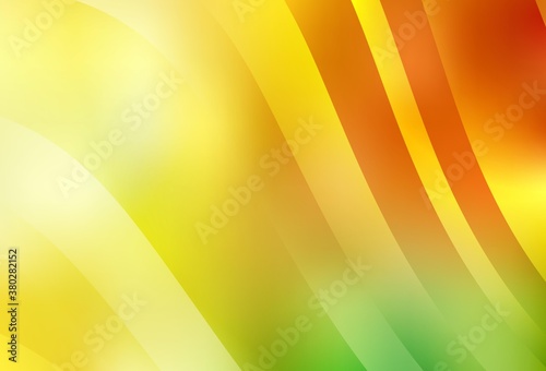 Light Red, Yellow vector template with bent lines.