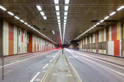Beech Street tunnel in Barbican, London