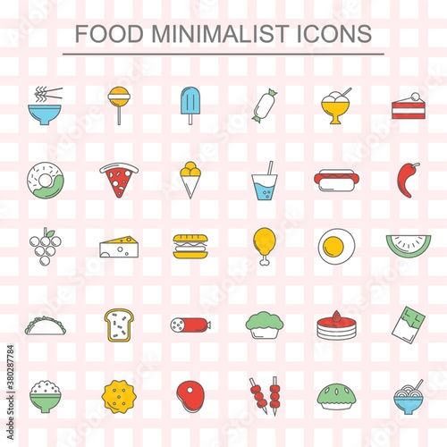 set of food icons