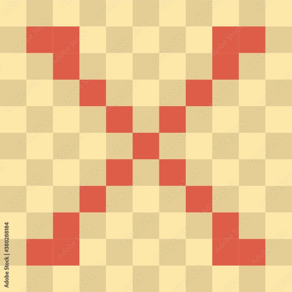 Pixelated letter x Pixelated letter x
