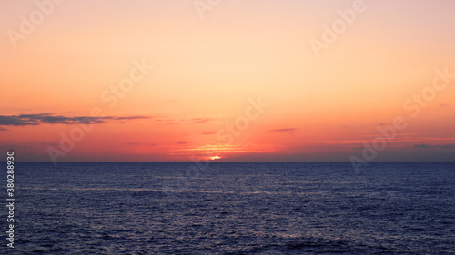 A beautiful sunset over the sea
