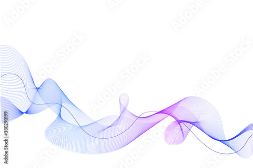 .Blue smoke abstract on white backgroundflowing lines abstract background. Abstract grey wave isolated on white background. illustration for modern business design. Futuristic wallpaper. Cool element photo