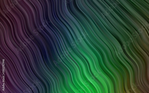 Dark Green vector pattern with bubble shapes. A vague circumflex abstract illustration with gradient. Textured wave pattern for backgrounds.