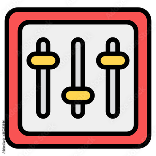 
Volume equalizer vector, sound controller in flat style 
