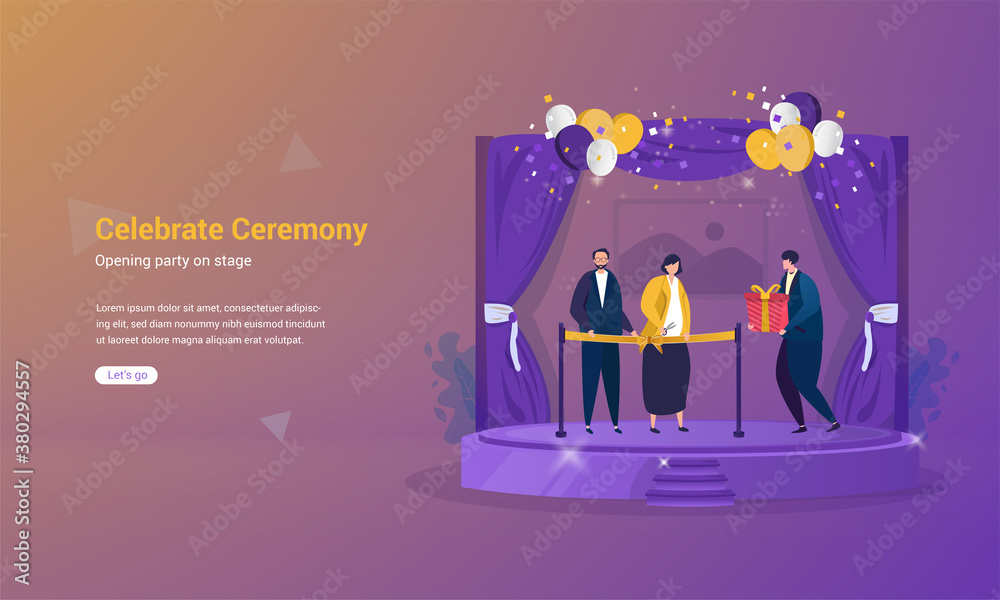 Obraz premium Opening party on stage to celebrate ceremony concept