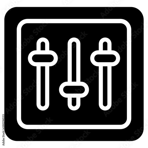 
Volume equalizer vector, sound controller in flat style 
