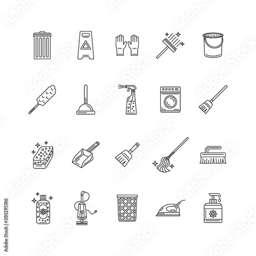 Set of household items