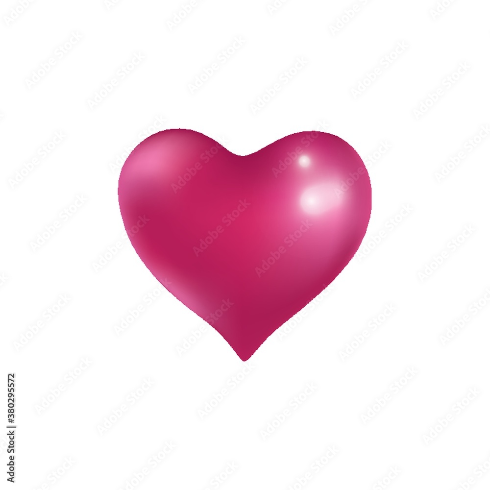 Glossy pink heart