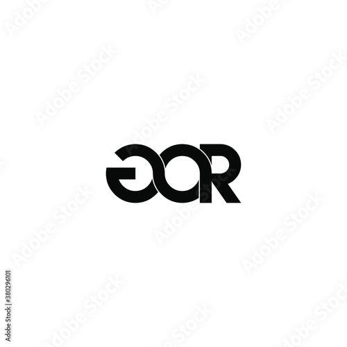 Quadro su tela gor letter original monogram logo design