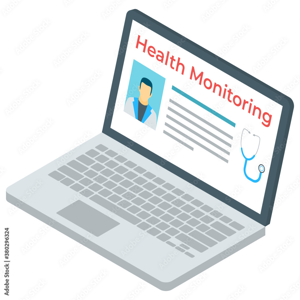 Health monitoring icon in isometric design
Health monitoring icon in isometric design