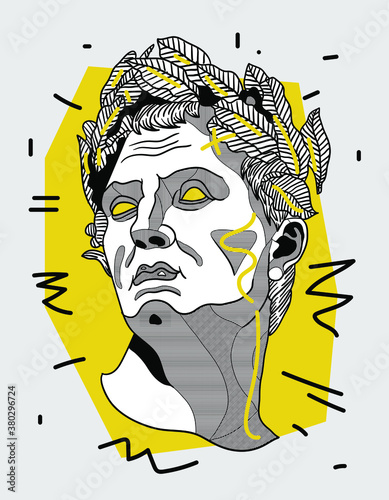 Creative geometric yellow style.
