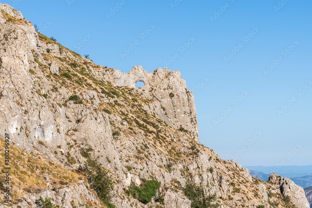 Forata Rock Hole, Aitana Mountain, Confrides.