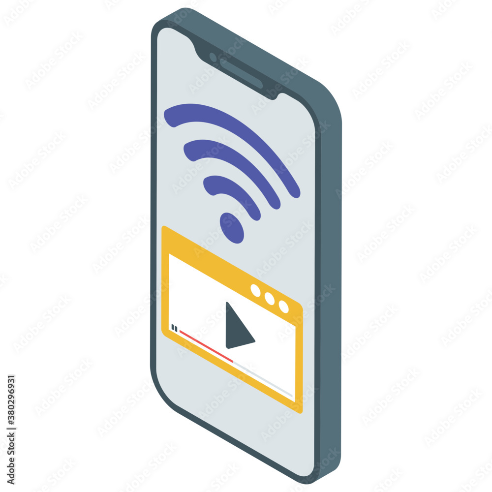 Video website video icon, isometric design.
Video website video icon, isometric design.