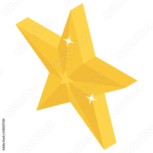
Isometric icon  design in star 
