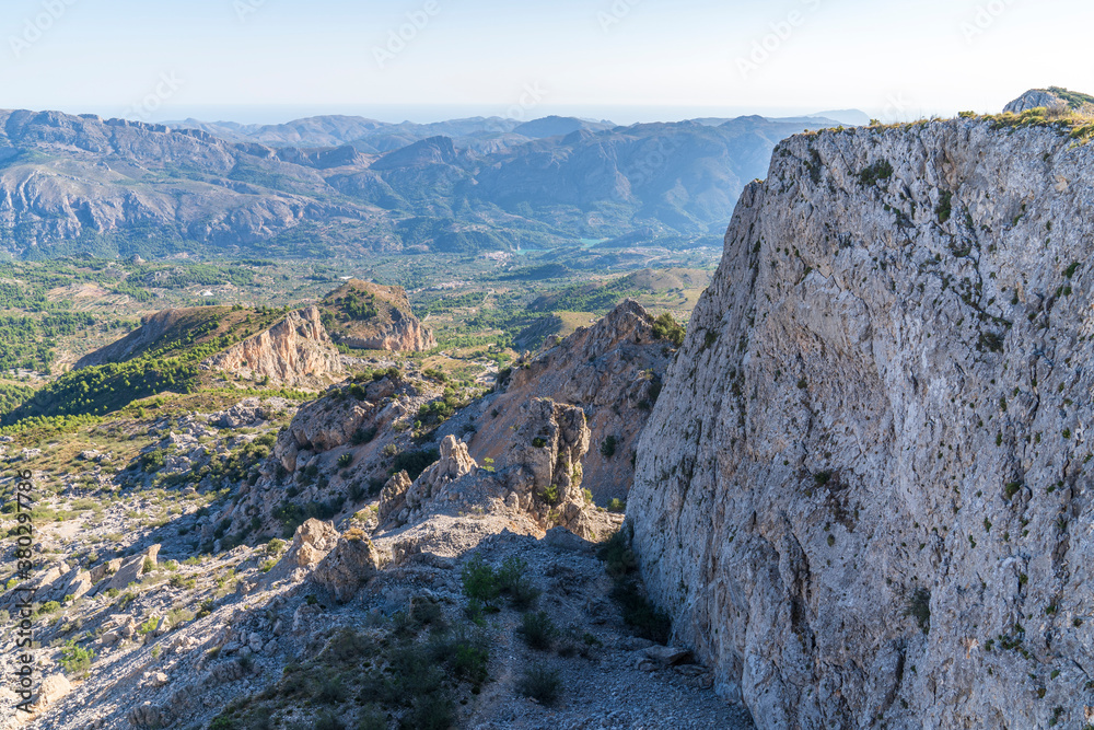 Views from the Partagat chasms of the Guadalest valley.
