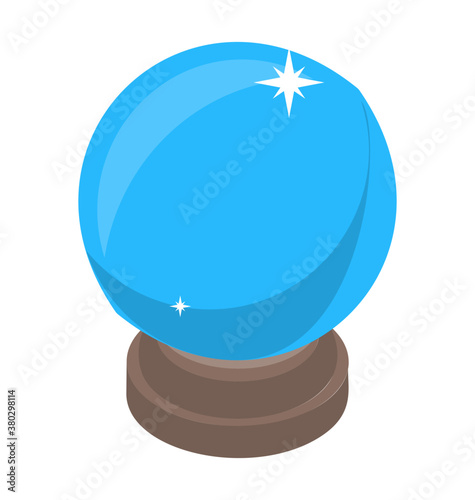 
Crystal ball in isometric design 
