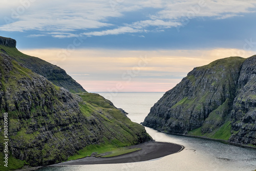 Saksun, Stremnoy island, Faroe Islands, Denmark. photo