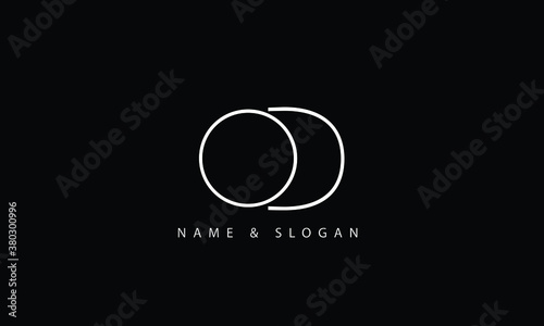 OD, DO, O, D abstract letters logo monogram