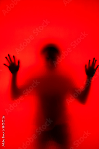 Wallpaper Mural Silhouette of a woman behind the glass Torontodigital.ca