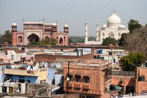 Roofs in the sorroundings of the Taj Mahal photo