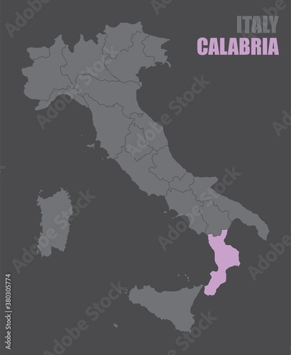 Italy Calabria map © luisrftc