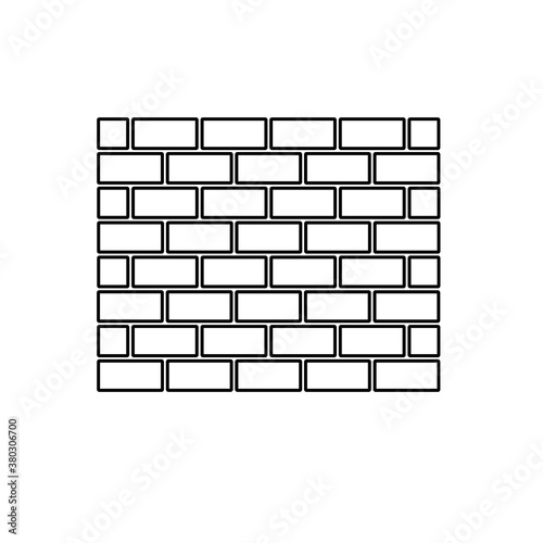 brick wall icon. vector illustration