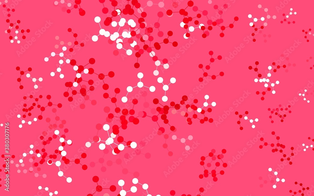 Light Pink, Red vector pattern with artificial intelligence network.