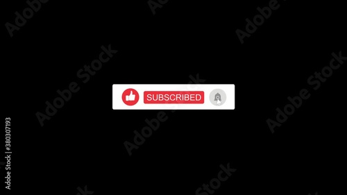 YouTube Subscribe Button Animation with H-264 Alpha Matte Channel photo