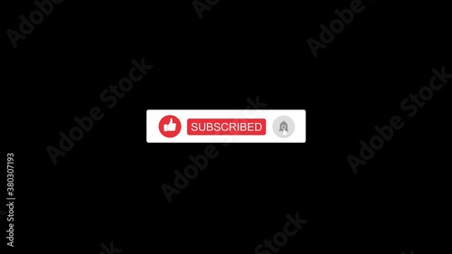 YouTube Subscribe Button Animation with H-264 Alpha Matte Channel
