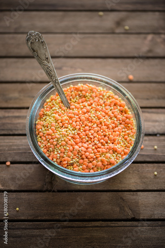 mix of millet and red lentil photo