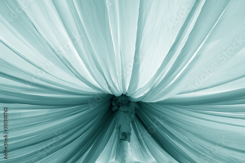 Cyan curtains texture. Abstract background and texture for ideas