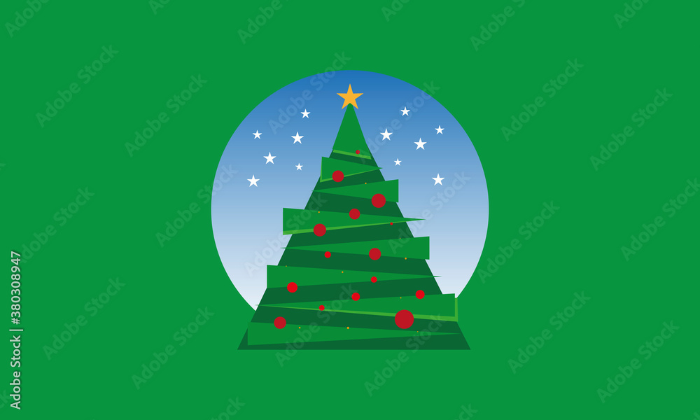 Christmas tree card, xmas winter vector illustartion Christmas tree card, xmas winter vector illustartion