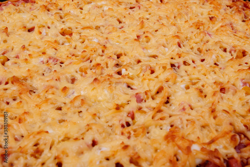 Cheese pizza, close-up.