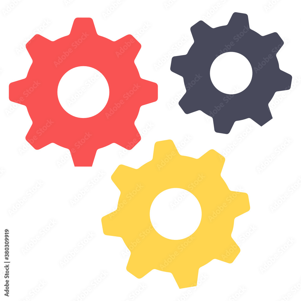 Editable design of gears icon, editable vector
Editable design of gears icon, editable vector